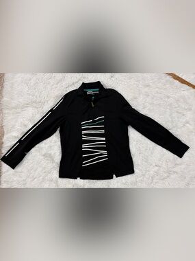 jamie sadock Black Jacket with Teal Accents